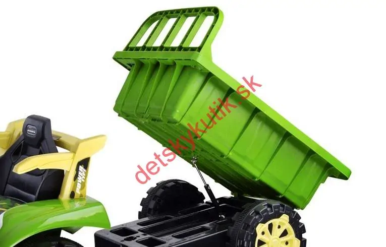 Elektrický traktor s vyklápacou vlečkou , svieti, hudba