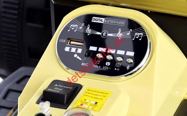 Elektrický traktor s vyklápacou vlečkou , svieti, hudba