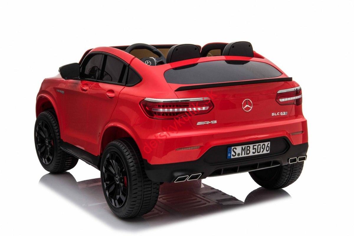 Elektrické autíčko pre deti Mercedes GLC 63S, MP3, červená lakovaná farba