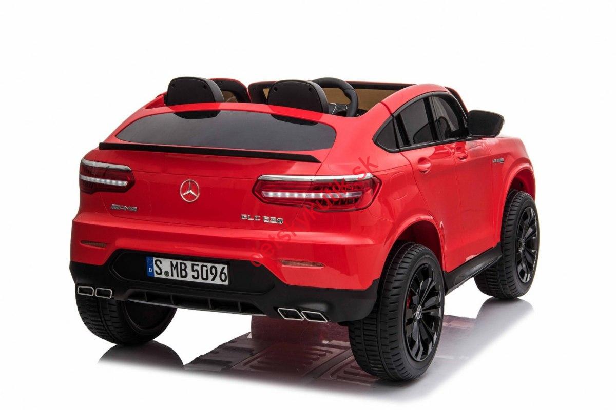 Elektrické autíčko pre deti Mercedes GLC 63S, MP3, červená lakovaná farba