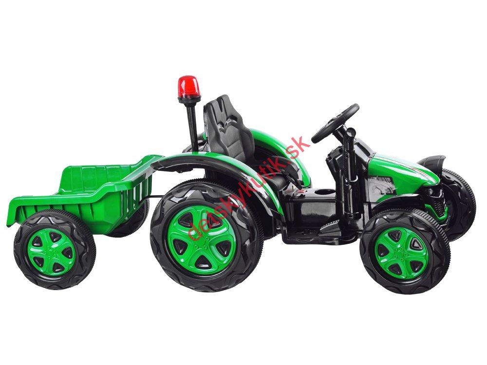 Elektrický traktor s vlečkou na diaľkové ovládanie, maják, USB, MP3, odpružený