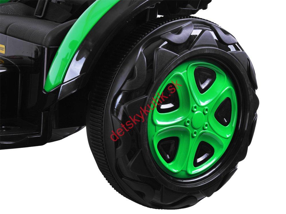 Elektrický traktor s vlečkou na diaľkové ovládanie, maják, USB, MP3, odpružený