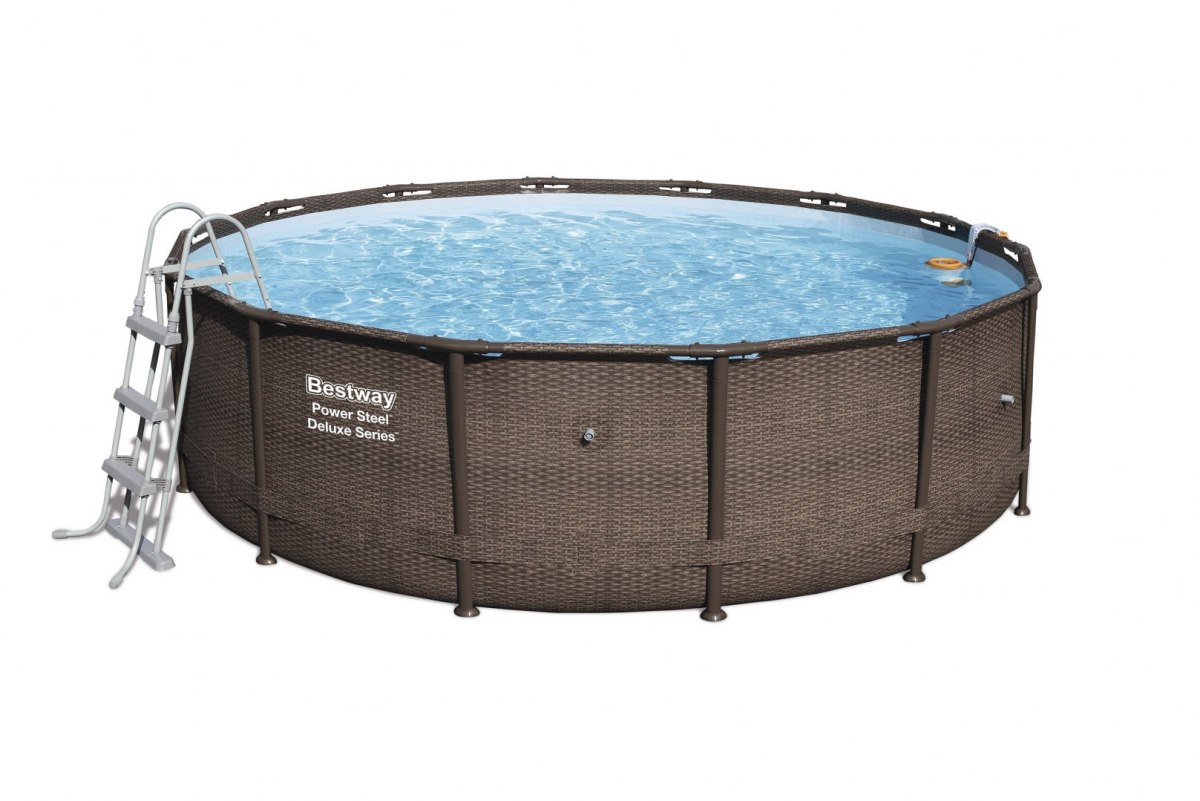 Bestway Power Steel Deluxe Rattan Series nadzemný záhradný bazén  427x 107cm 