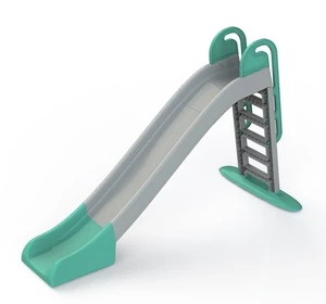 Šmýkačka DOLONI 243cm - veľká šmýkačka  - sivo/tyrkysová farba