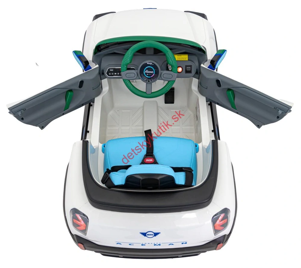 Elektrické autíčko Mini Concept Aceman, 4x4,  bielá farba