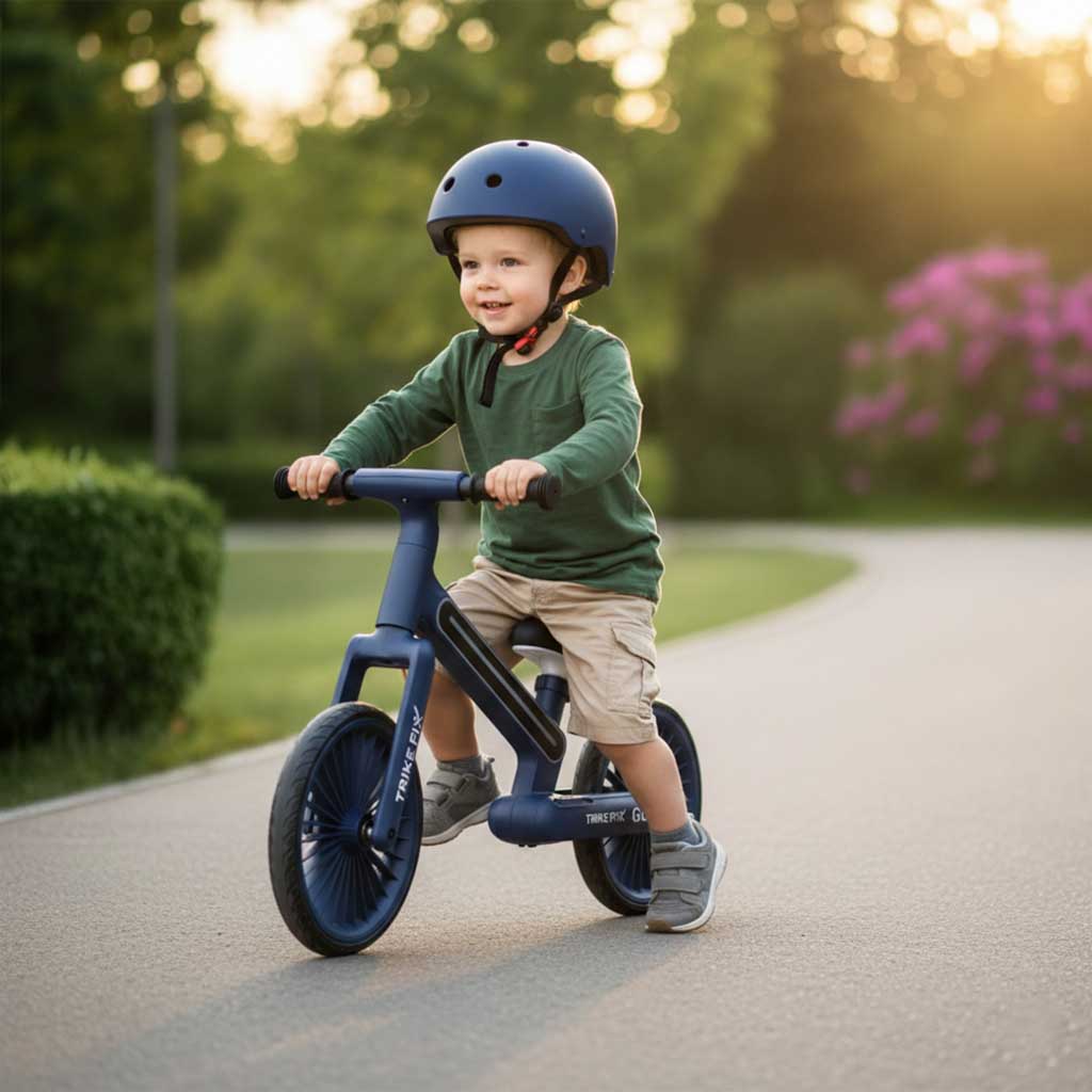 Detské LED odrážadlo Trike Fix Glow – modré