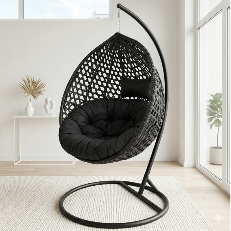 Záhradné hojdacie kreslo s vankúšikom