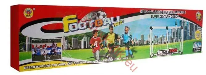 Futbalová bránka veľká s loptou a pumpou HF540 – biela záhradná brána pre deti 6+