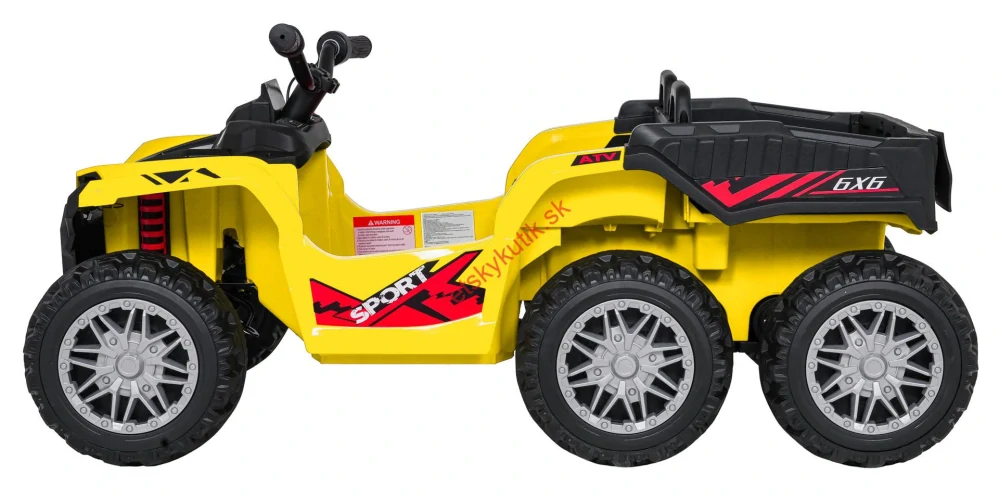 Elektrický pracovný štvorkolesový traktor, štvorkolka Sport TX ATV – Žltý