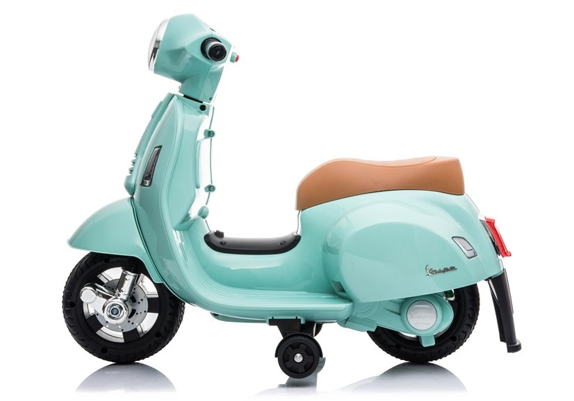Elektrická motorka-skúter Vespa GTS 300 mini, tyrkysová farba