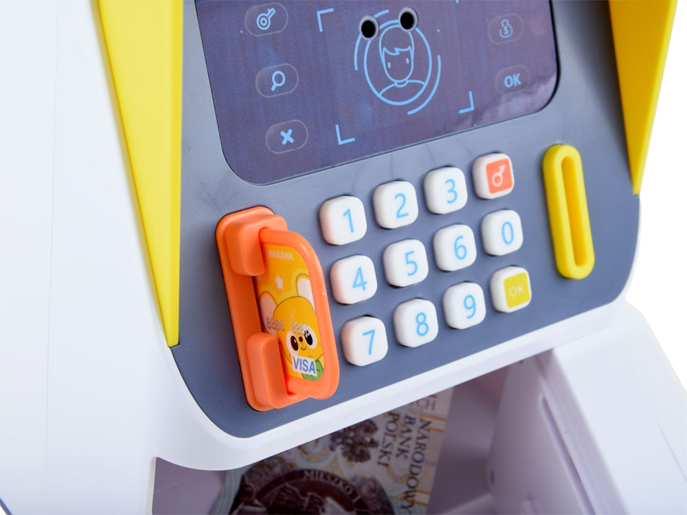 Bankomat-pokladnička pre deti s kartou, rozponávanie tváre