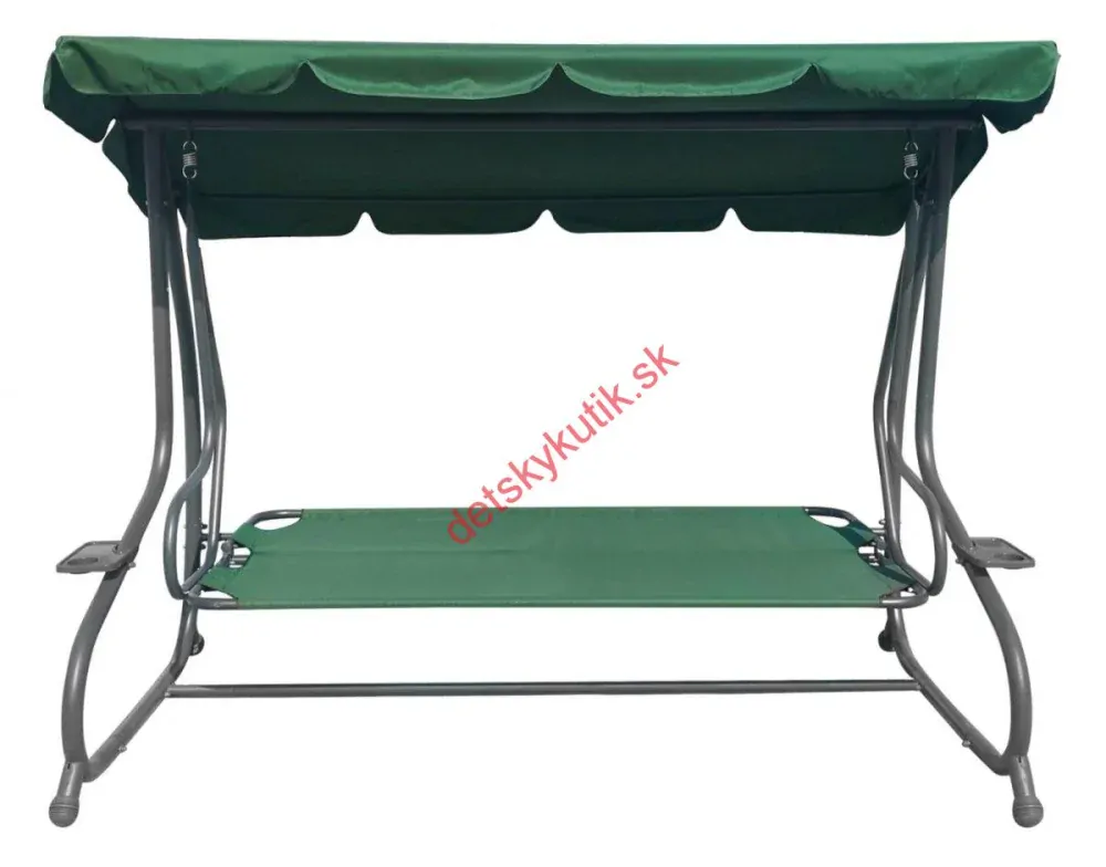 Záhradná hojdačka polohovateľná, vzor motýle, 2 v 1