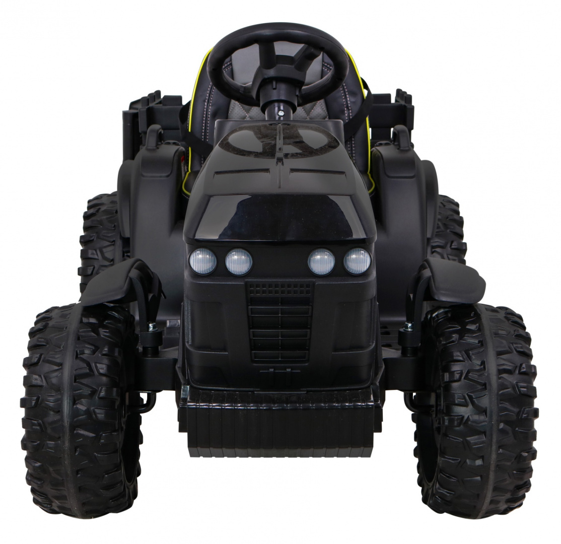 Elektrický traktor Titánium s vlečkou, diaľkové ovládanie, čierna farba
