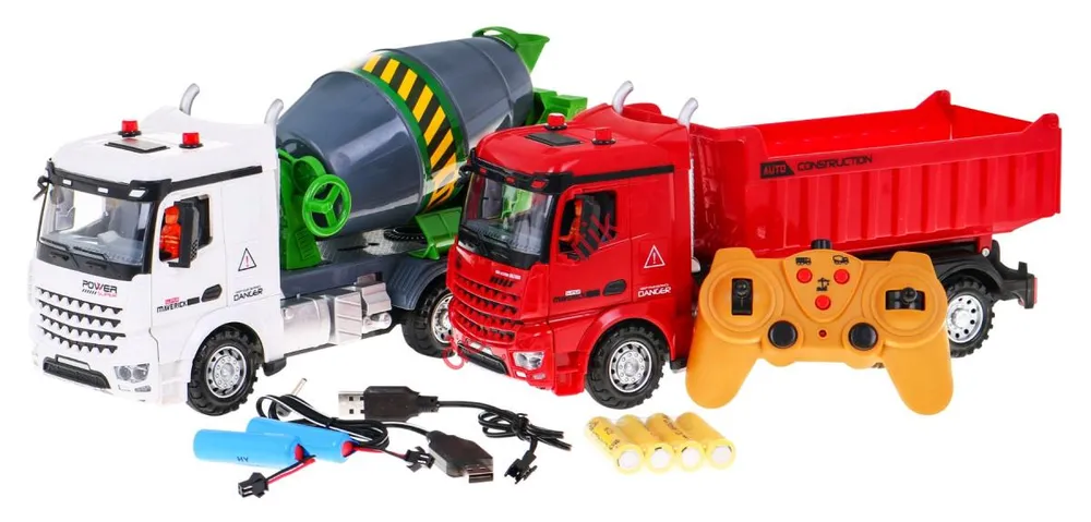 Sada autíčka na diaľkové ovládanie + žeriav na diaľkové ovládanie 