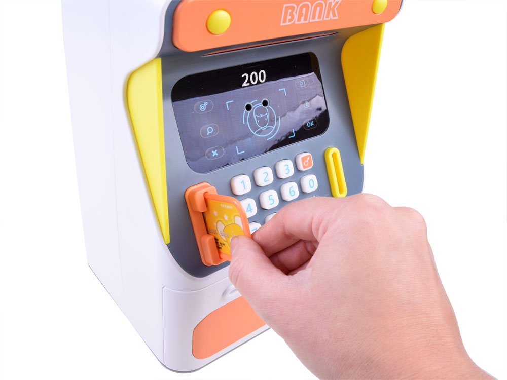 Bankomat-pokladnička pre deti s kartou, rozponávanie tváre
