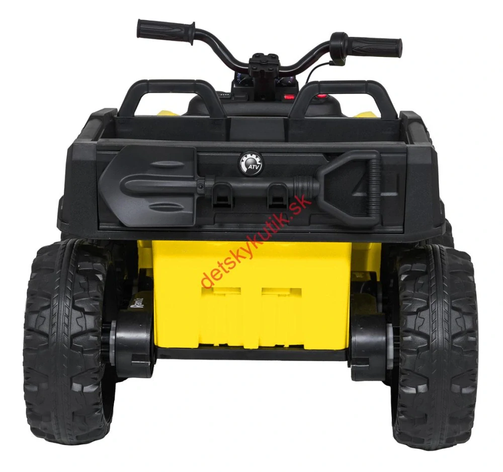 Elektrický pracovný štvorkolesový traktor, štvorkolka Sport TX ATV – Žltý