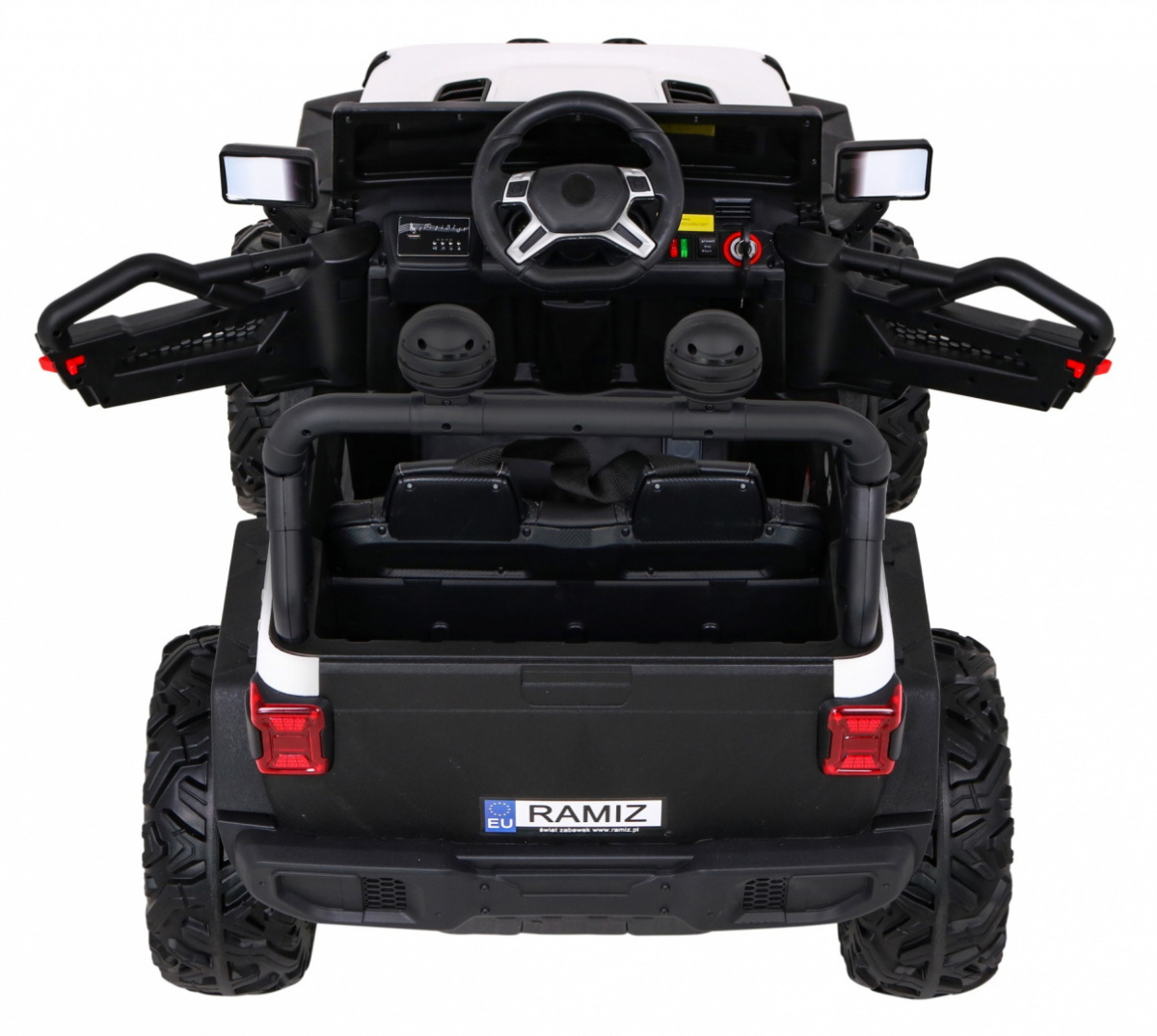 Elektrické autíčko Master Of Terain, motor 4x35W, biela farba