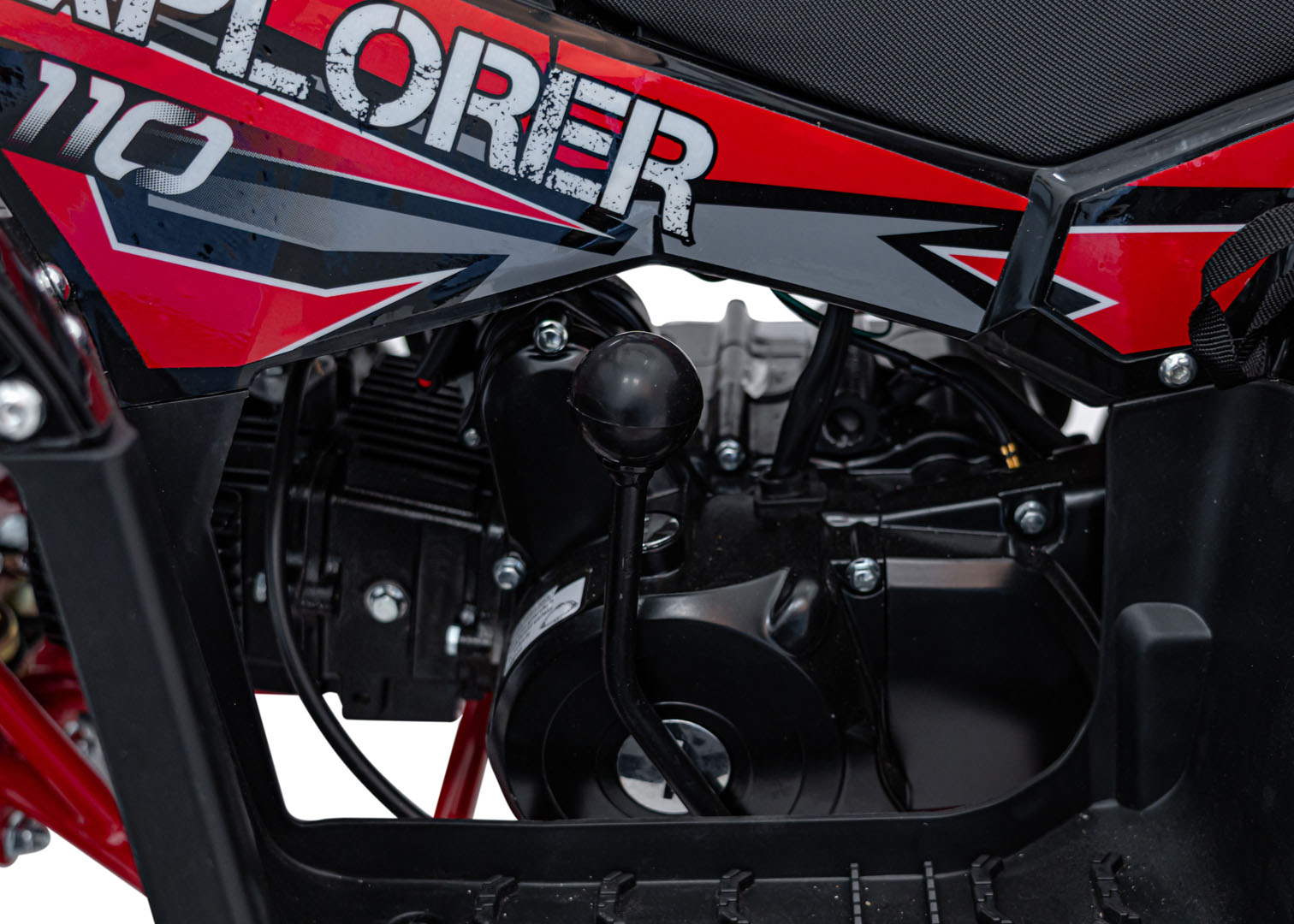 Benzínová štvorkolka EXPLORER 110CC, červená farba