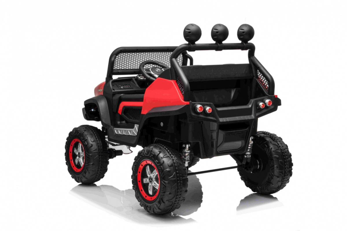 Elektrické autíčko Mercedes BENZ UNIMOG 4x35W, červená farba