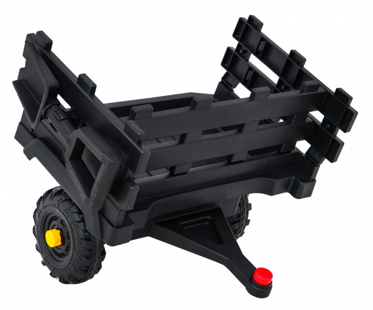 Elektrický traktor Titánium s vlečkou, diaľkové ovládanie, čierna farba