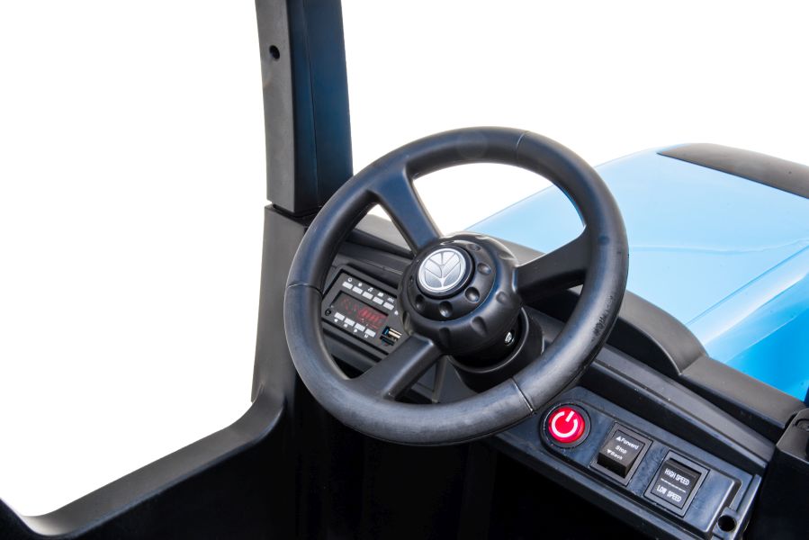 Elektrický traktor A011, diaľkové ovládanie 2,4G, 2x45W, modrá farba