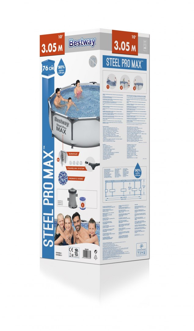 Bestway SteelPro nadzemný bazén s konštrukciou 305x76cm 
