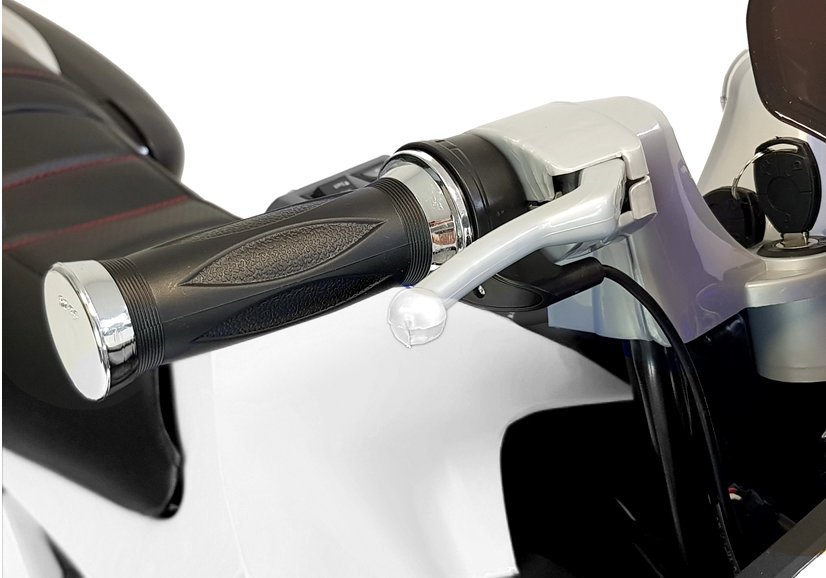 Elektrická motorka Polícia HZB118, EVA kolesa, sedenie EKO koža