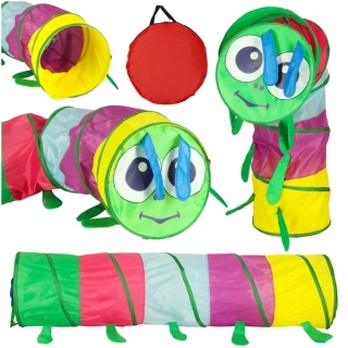 Detský záhradný tunelový stan, samomontážna dráha pre domácu záhradu, veľká skladacia húsenica