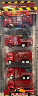 Sada autíčok Záchranári 5 ks