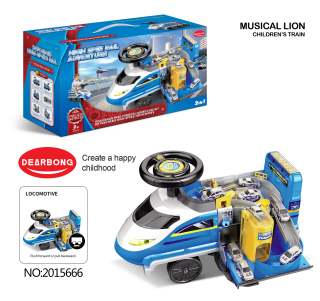 Odrážadlo 2v1 s parkoviskom Policia 