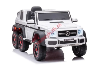 Elektrické autíčko Mercedes G 63, 6x6, MP3, biela farba