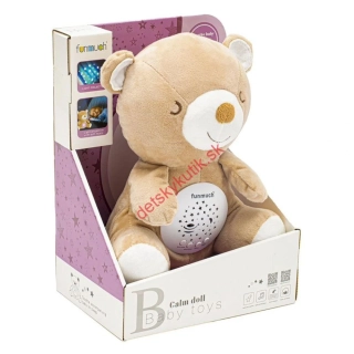 Plyšový medvedík s projektorom a hudbou 