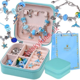 Sada na výrobu náramkov PRINCE - modrá