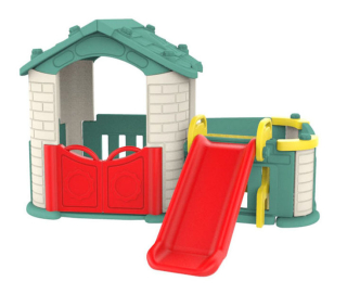 Záhradný domček so šmýklavkou